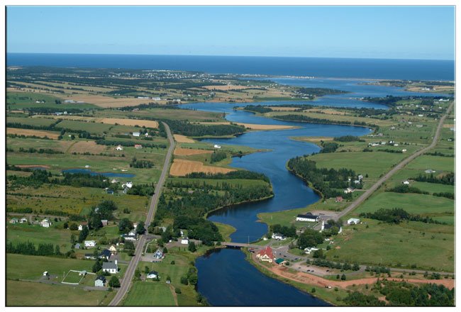 Village of New Glasgow, PEI from the air