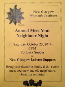 2014 Meet Your Neighbour Night - New Glasgow Womens Institute